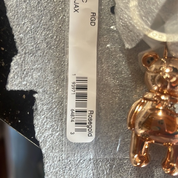 Coach Rose Gold Teddy Bear Key Chain - Picture 5 of 6